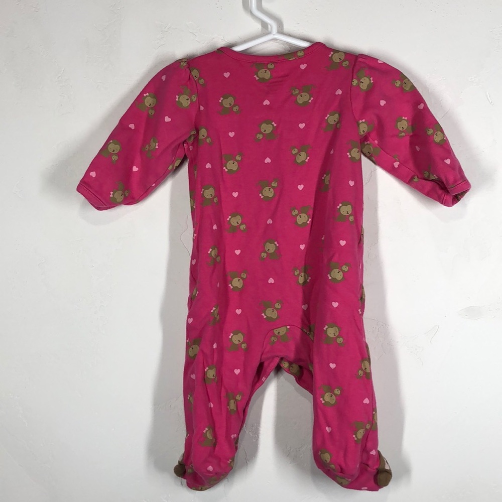 Carter’s pink monkey pajamas size 3-6 months - Picture 7 of 10
